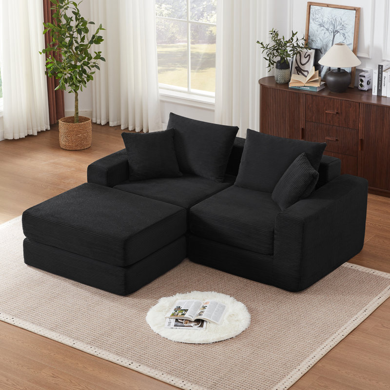 Canapé modulaire modulaire Loveaeat Cloud, Noir
