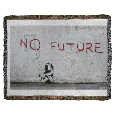 Banksy Graffiti Hand Woven Throw Blanket