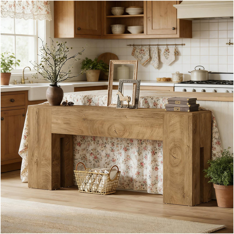Rustic Side Table,Stylish Wooden Console Table