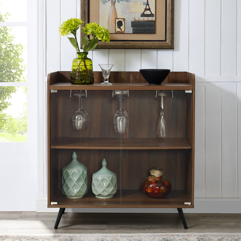 91.5cm Bar Cabinet, Dark Walnut