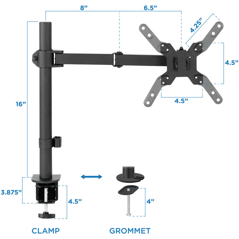 Height Adjustable Universal Desk Mount
