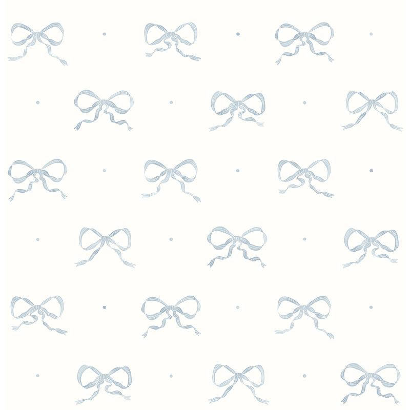 Emma 33' L x 20.5'' W Wallpaper Roll, Blue Heather