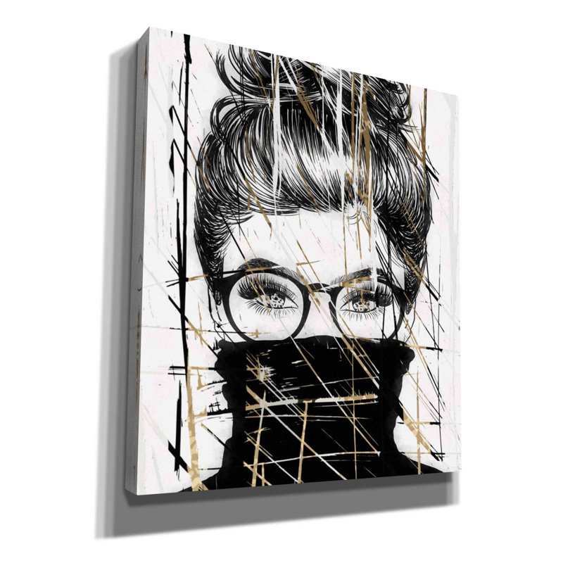 «Golden Girl 1» par Karen Smith, art mural sur toile, H 30 po x l 26 po x P 1,5 po