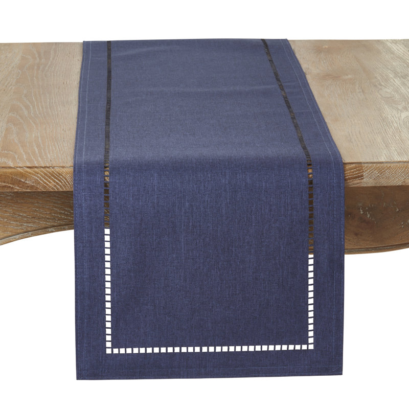 Neith Polyester Rectangle Table Runner, 54" x 14", Blue