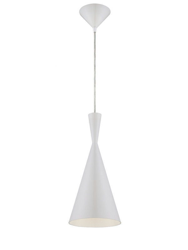 Bronx 1 - Light Single Pendant, Brushed Aluminum, White