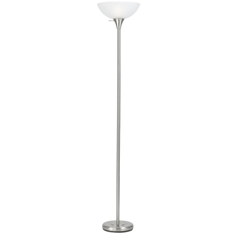 Deerfield 70'' Brushed Steel Torchiere Floor Lamp