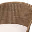 Fauteuil d'appoint bohémien en rotin gris délavé