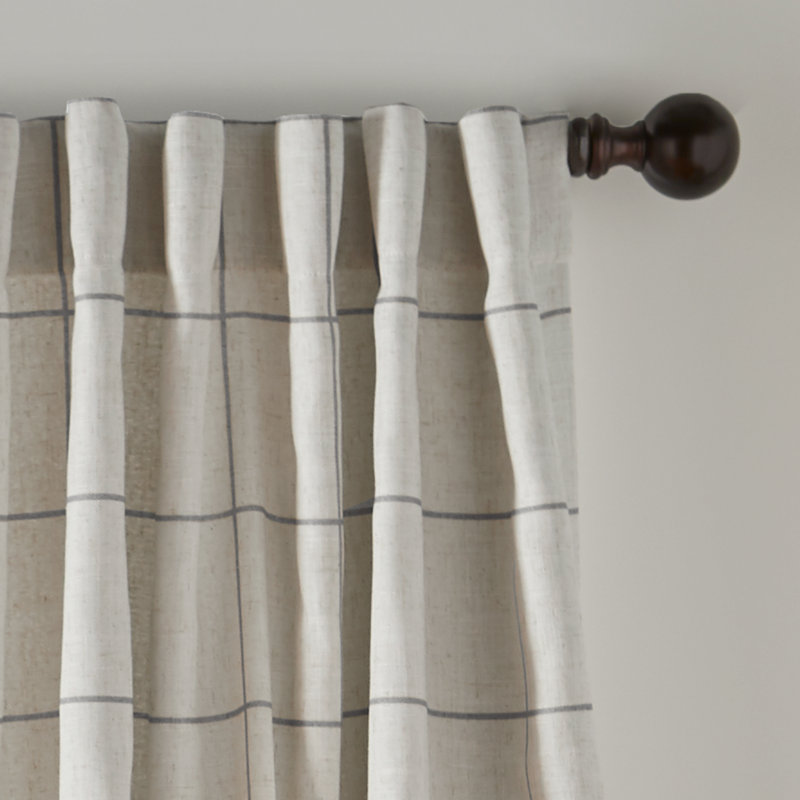 Rideau simple occultant Laurene, Gris, L 52 po x L 95 po