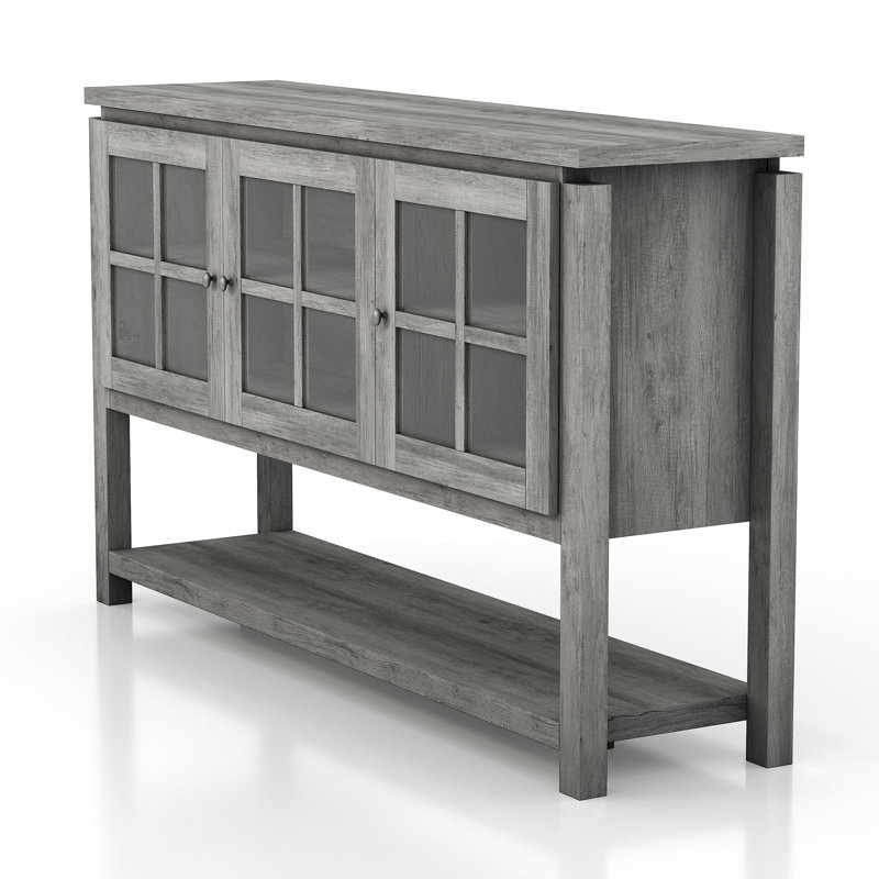 Table buffet de 59 po de largeur Turcotte, Chêne gris rétro