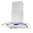 Cosmo 668ICS Series 30" 380 Cubic Feet Per Minute Ducted (Vented) Island Range Hood with Baffle Filter and Light Included Stainless Steel