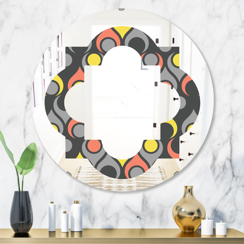 Miroir mural Quatrefoil Glam, H 31,5 po x l 31,5 po, Quatrefoil Luxury II