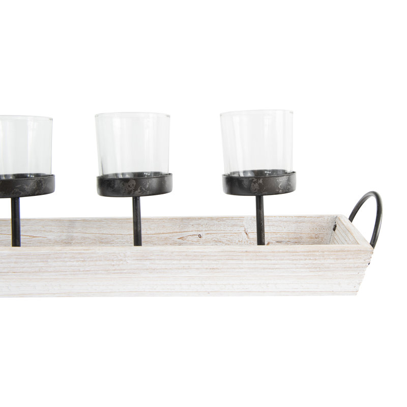 6 Piece Tabletop Votive Holder Set, Off-White
