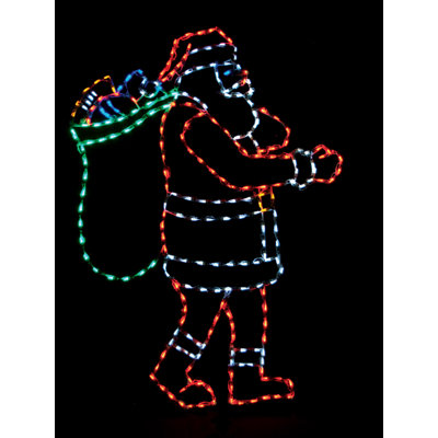 Père Noël avec affichage à DEL du sac-cadeau (48 po)