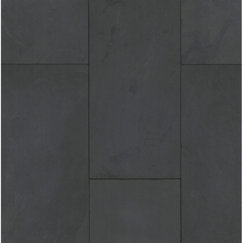 Camden 18 in. x 36 in. Gauged Slate Floor and Wall Tile, Charcoal