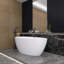 Baignoire de trempage autoportante en acrylique 55 po x 28,35 po