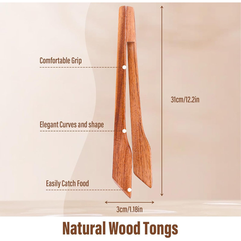 1 pince à cuisson en bois