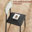 Ensemble de table de salle à manger 5 pièces avec chaises rembourrées - Table de cuisine en bois et structure en métal, bord lisse, conception peu encombrante pour la salle à manger, appartement-550755338-550755336