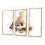 Dessin de renard orange I - ensemble d'art mural sur toile traditionnel encadré de 3-1538391760-1538391775