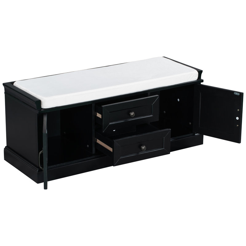 Storage Bench With 2 Drawers And 2 Cabinets
