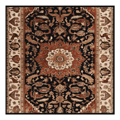 Tapis brun lavable à la machine
