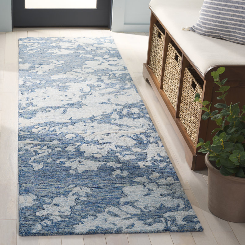 Tapis en laine touffeté à la main Nashley 403, Tapis de couloir 2 pi 3 po x 8 pi