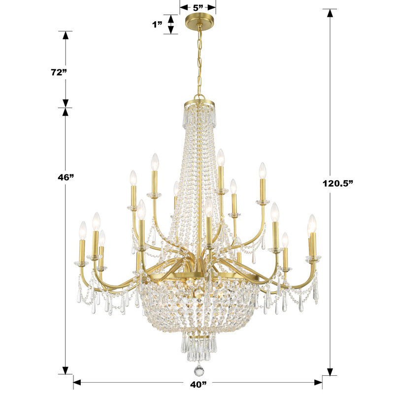 Lustre empire 22 lumières Laveah