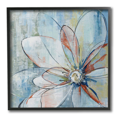 Bd-134_FG " Modern Collaged Flower Single Picture Frame " by Max Maxx on Canvas