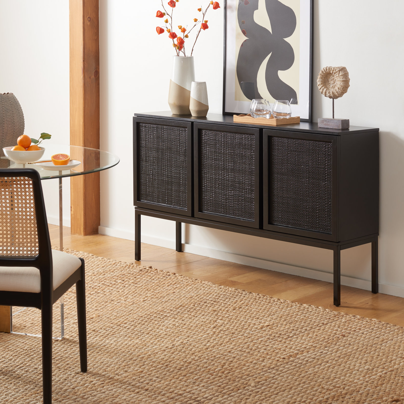 Ehren Mahogany Sideboard, Black