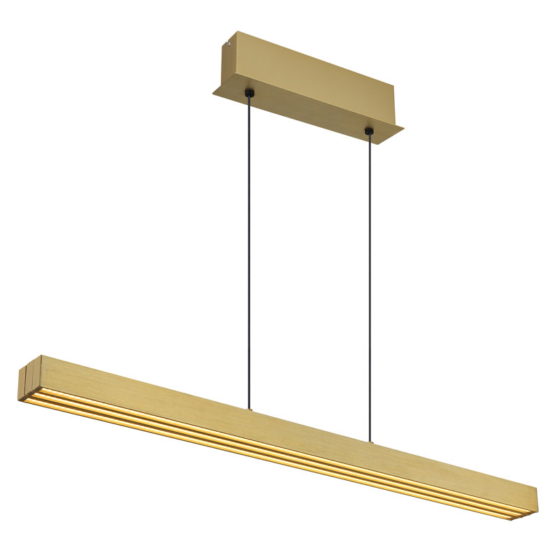 Antajuan 1 - Light LED Pendant, Brushed antique brass