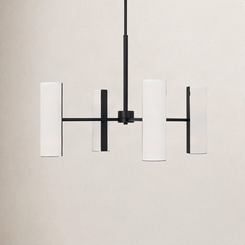Capalino 8-Light Chandelier, Midnight Black, 19.625" H x 30" W x 30" D