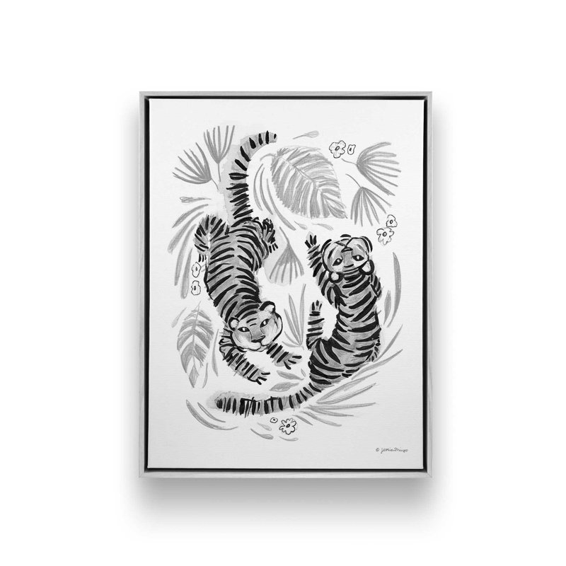 «Tigress» par Jessica Mingo, reproduction d'art, Toile avec cadre, Tanné, L 36 x H 48