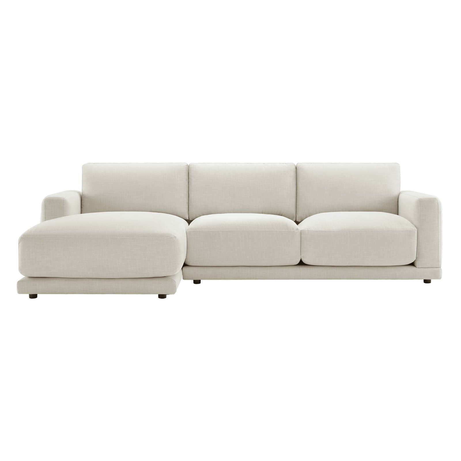 Blakes 2 - Piece Upholstered Chaise Sectional, Left Hand Facing, Effie Linen Performance Linen
