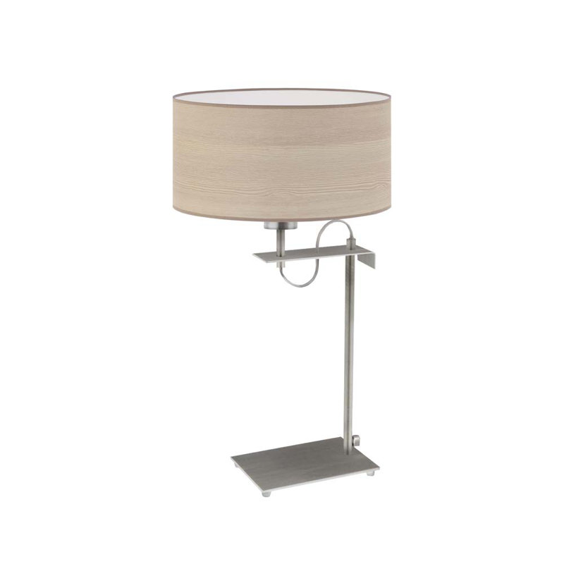 Bilyana Metal Desk Lamp, Beige, Silver