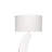 Koz Accent Floor Lamp, 66 Inch Curved Sculpture, White Linen Shade