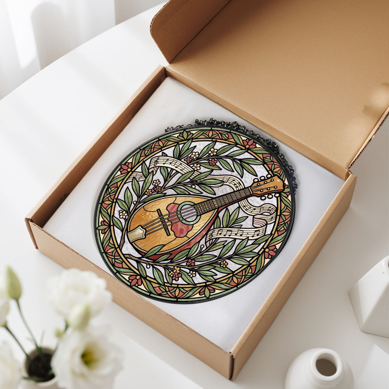Panneau de vitrail Mandoline, H 7,8 po