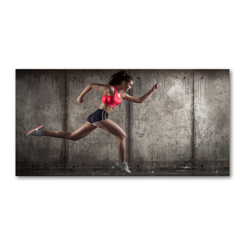 A Running Woman - Wrapped Canvas Print