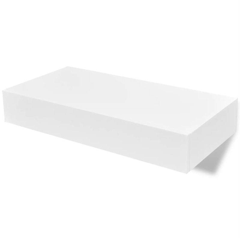 Tablette murale avec tablette flottante et tiroir pour livres DVD