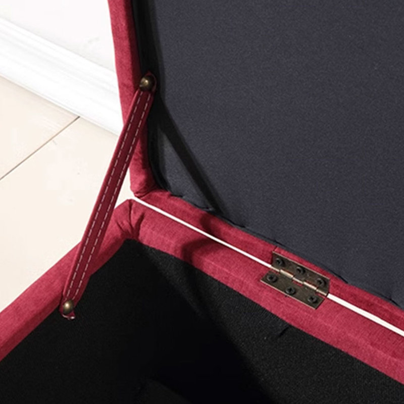 Banc avec revêtement, Rouge, 15.75"H x 55.12"L x 17.72"D