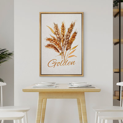 «Wheat Farmhouse Barn Decor», reproduction d'art sur toile encadrée