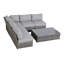 Ensemble de conversation en osier pour 4 personnes avec coussins Brooklin