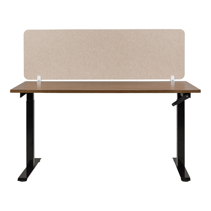 Poviones Desk Dividers, 50cm x 160cm W x 1cm D, Beige