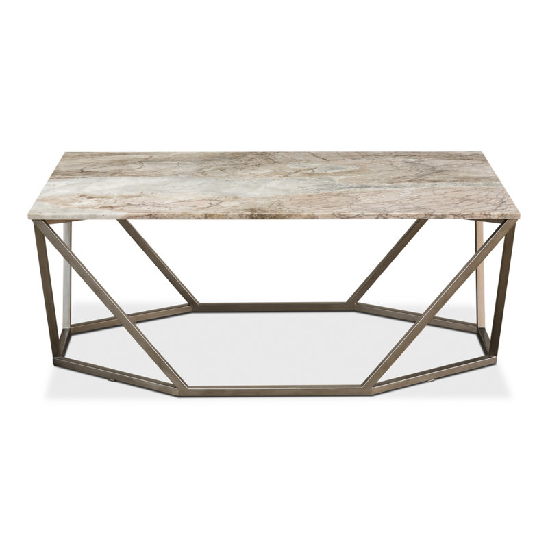 Trapezoid Solid Wood Coffee Table