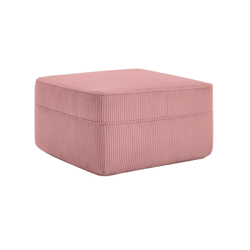 Martha Ottoman Corduroy -Pink, Pink