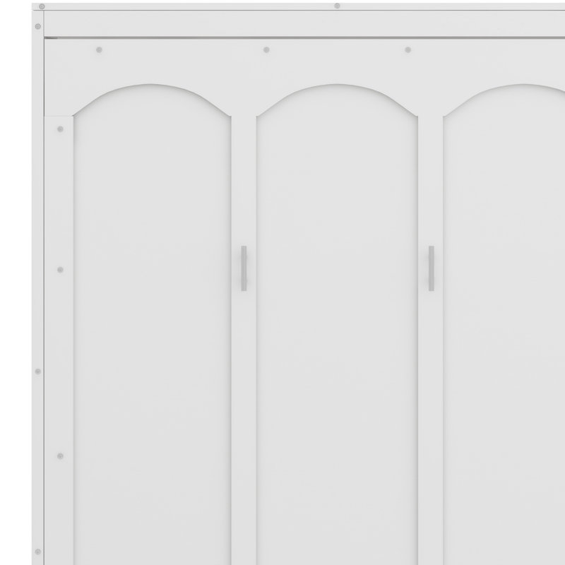 Lit escamotable mural avec tablettes Murphy, blanc