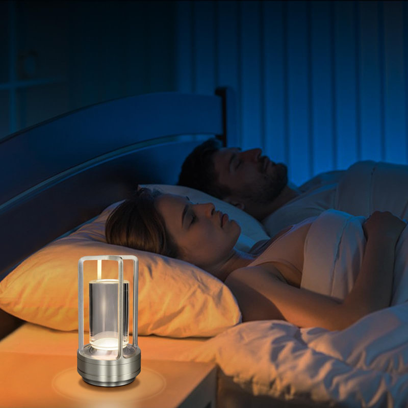 Lampe fantaisie en métal Nécat, Argent