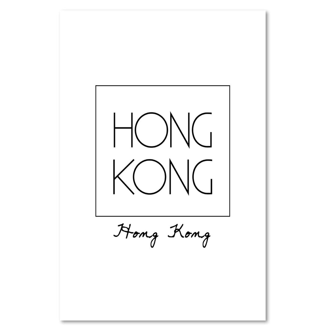 Leinwandbild Inschrift Hong Kong