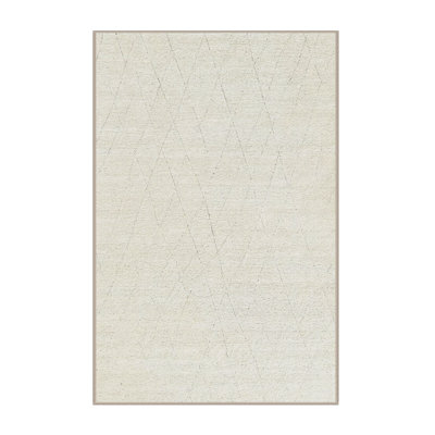Tapis beige à motif géométrique Lowman