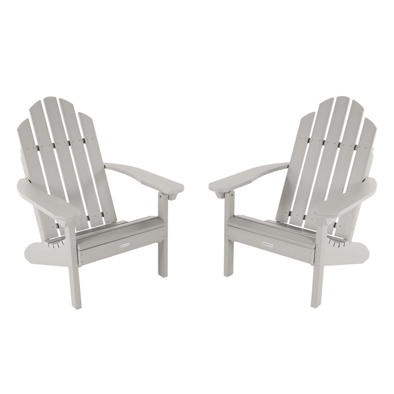 Rialto Plastic Adirondack Chair, Harbor Gray