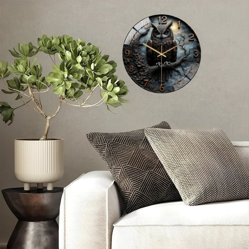 Horloge murale hibou