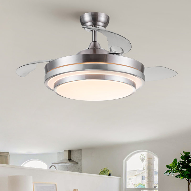 42 po Ventilateur de plafond rétractable avec télécommande